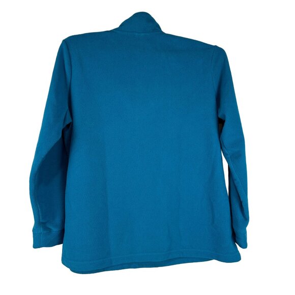ButterFleece Womens XL Teal Fleece Pullover Quarter Zip Lightweight Warm Top - Picture 7 of 8